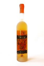 Bottiglia di liquore Spinello all'olivello spinoso, liquore artigianale toscano.