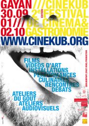 Locandina Cinekub: Festival cinema e gastronomia. Bocca aperta, date e sito web.