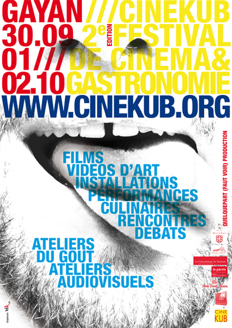 Locandina Cinekub: Festival cinema e gastronomia. Bocca aperta, date e sito web.