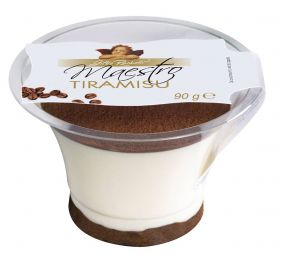Tiramisù Maestro in confezione. Dessert italiano al caffè e mascarpone.