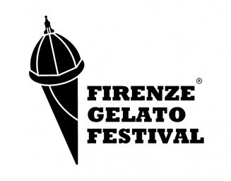 Logo del Firenze Gelato Festival. Gelato e cupola di Firenze stilizzati.