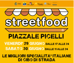 Streetfood a Piazzale Picelli. Specialità italiane di cibo di strada il 29 e 30 giugno. Evento a Parma.