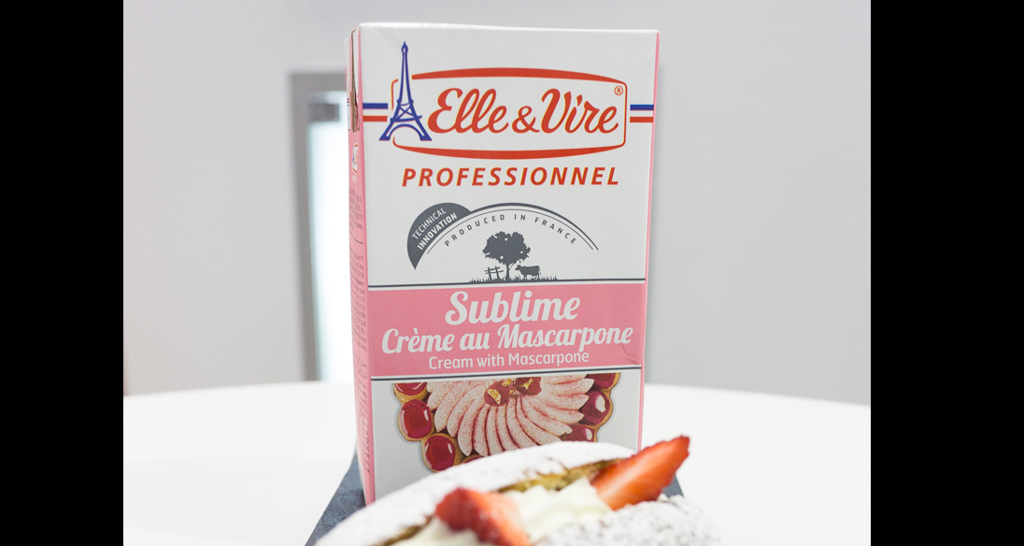 Elle & Vire crema mascarpone. Panna professionale francese per dolci e dessert. Ottima per pasticceria.