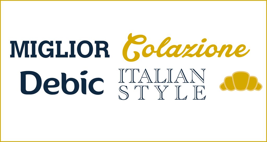 Logo Debic: Miglior colazione in stile italiano con croissant. Prodotti Debic per pasticceria.