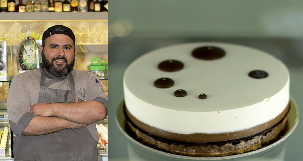 Pasticceria Lorenzo: chef sorridente e torta moderna. Dolci artigianali di alta qualità.