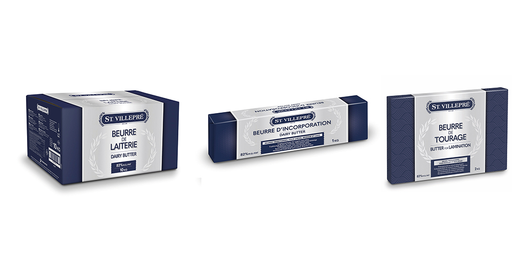 Burro St. Villepre: burro di latteria, burro d'incorporazione, burro per sfoglia. Confezioni da 1kg, 2kg e 10kg.