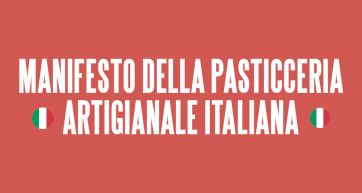 Manifesto Pasticceria Artigianale Italiana. Logo bandiera italiana. Dolci tipici italiani.