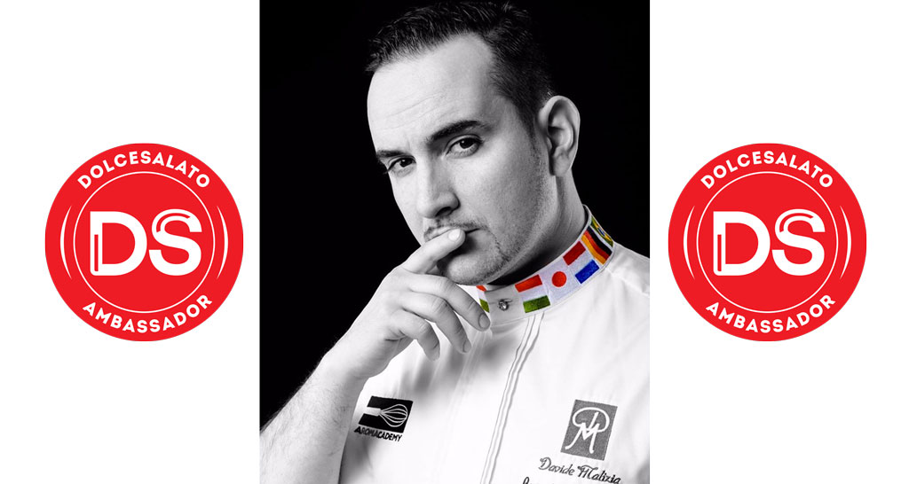 Ritratto di Davide Malizia, ambasciatore DolceSalato. Chef pasticcere italiano.