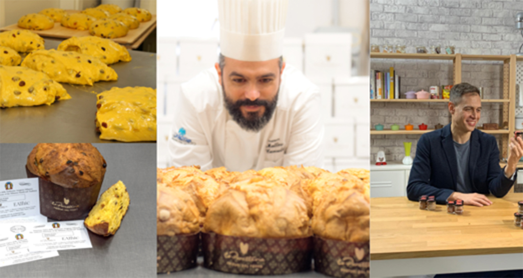 Panettone artigianale: preparazione, chef Matteo Cunsolo e degustazione. Dolce tipico italiano.