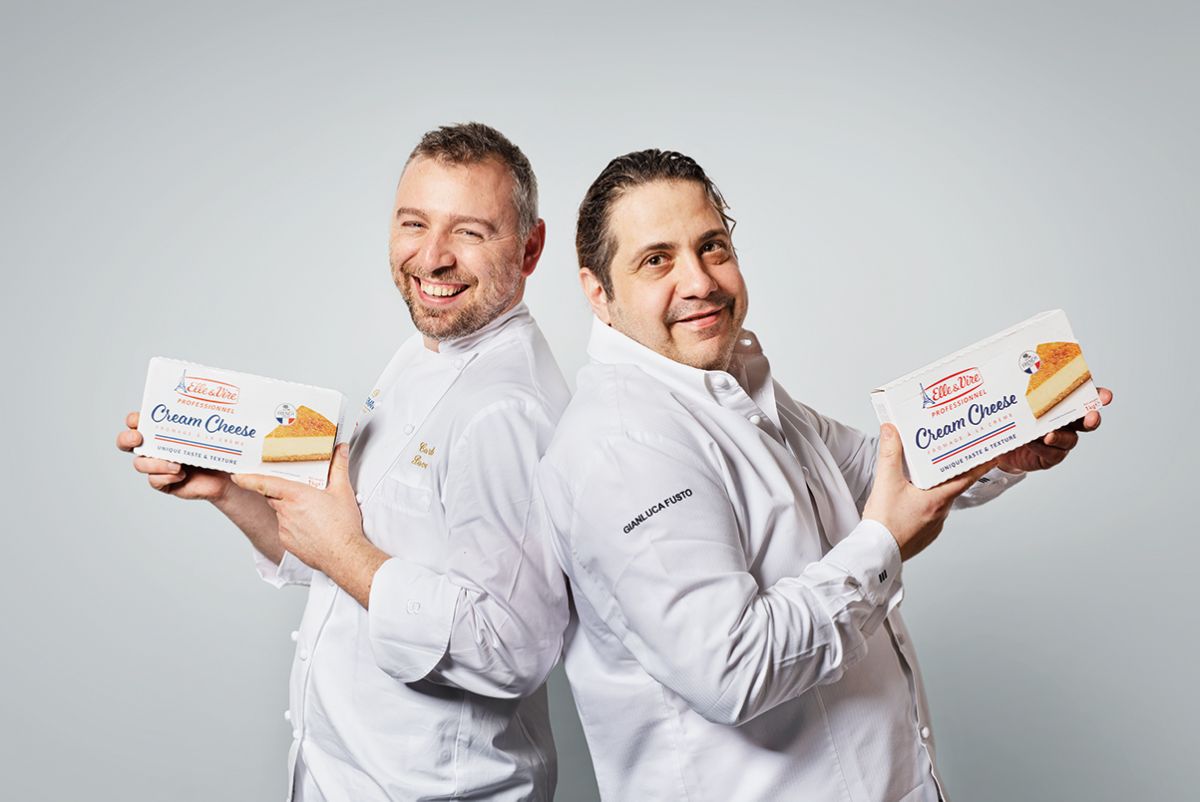 Chef con formaggio cremoso francese Elle&Vire. Ingredienti unici per ricette rivoluzionarie.