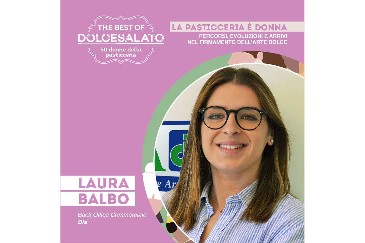 Ritratto di Laura Balbo, back office commerciale DIA. Intervista a Dolcesalato, pasticceria.