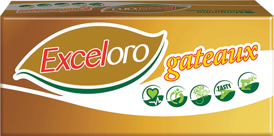 Confezione di margarina vegetale Exceloro Gateaux. Ideale per sfogliotto con crema e frutta.