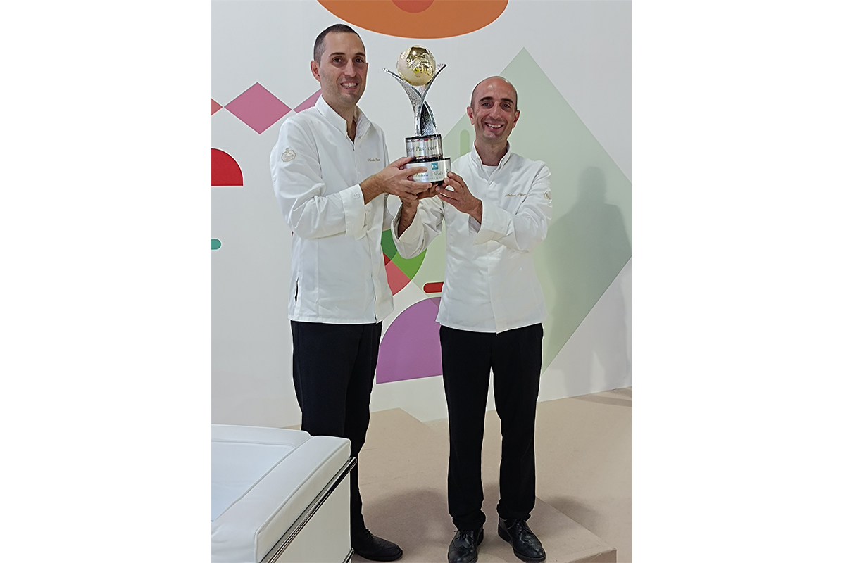 Fratelli Pansa, pasticceri premiati. Chef con trofeo, eccellenza italiana.