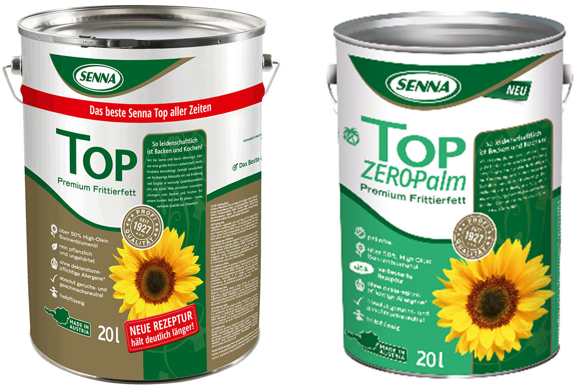 Olio Senna Top: qualità professionale. Olio per frittura professionale Senna Top e Senna Top ZERO Palm.