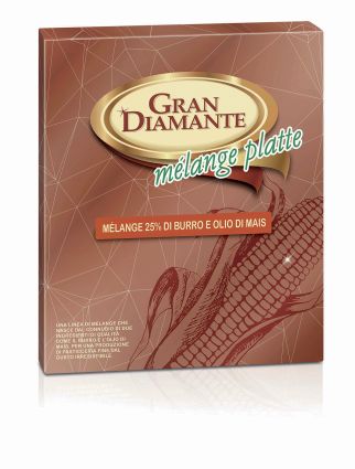 Confezione Gran Diamante Mélange Platte. Mélange 25% burro e olio di mais.