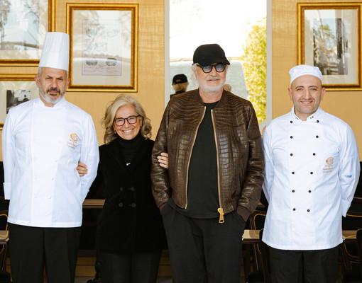 Briatore e Pasticceria Cova a Monte Carlo: foto del team. Chef e imprenditori per la nuova apertura.