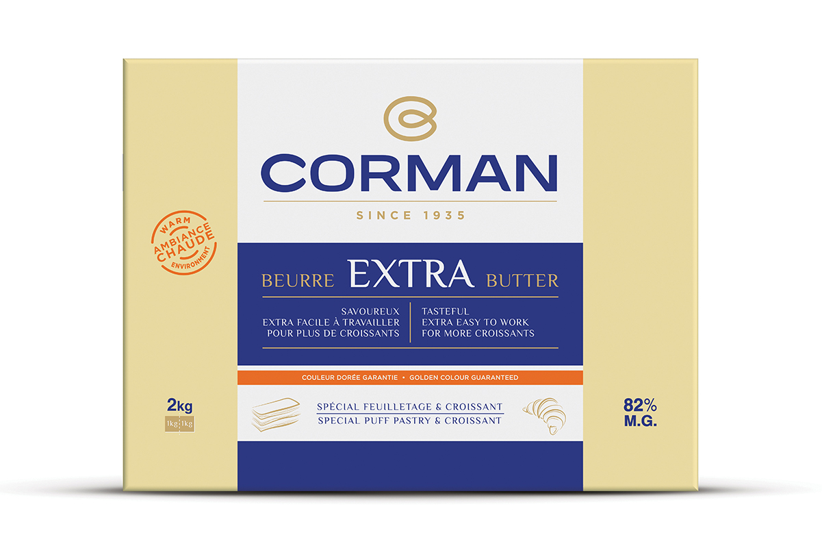 Burro Corman extra per alta temperatura, ideale per croissant e sfoglie. 2kg.