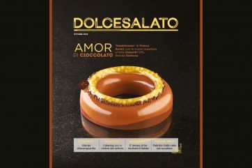 Copertina Dolcesalato Ottobre: Amor di Cioccolato, pasticceria Valrhona. Rivista di cucina e pasticceria.