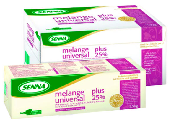 Margarina Senna Melange Universal per lievitati salati. Burro e margarina per pasticceria e panificazione.