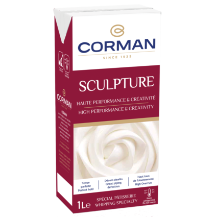 Panna da montare Corman Sculpture per Chiffon Cake. Specialità pasticceria per decorazioni perfette.